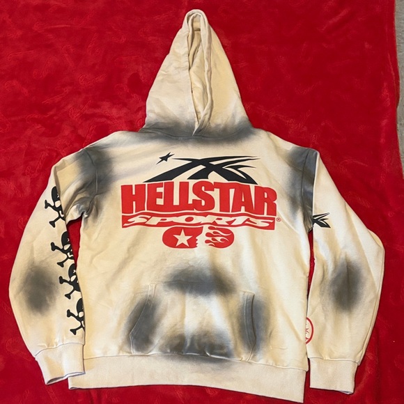 Hellstar Sports Men's Black and Cream Hoodie